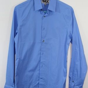 Express 1MX Baby blue Dress Shirt